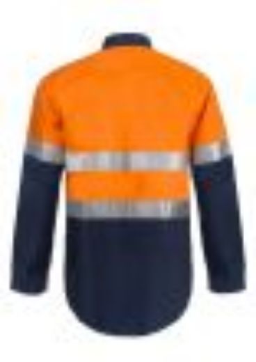 Picture of WORKCRAFT LIGHTWEIGHT VENTED COTTON SHIRT-LS WITH CSR TAPE
